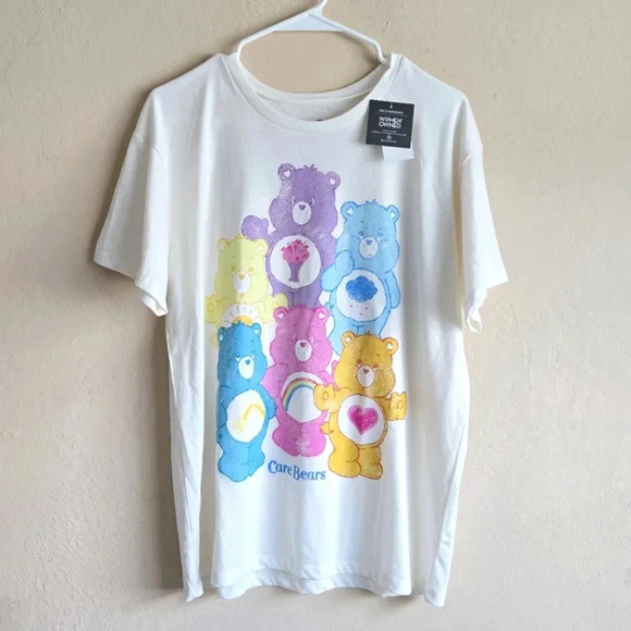 Care bears graphic tee womens t-shirt size xl NWT off white - Picture 1 of 8